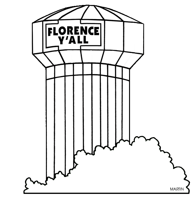 Florence Water Tower . - Water Tower Clip Art