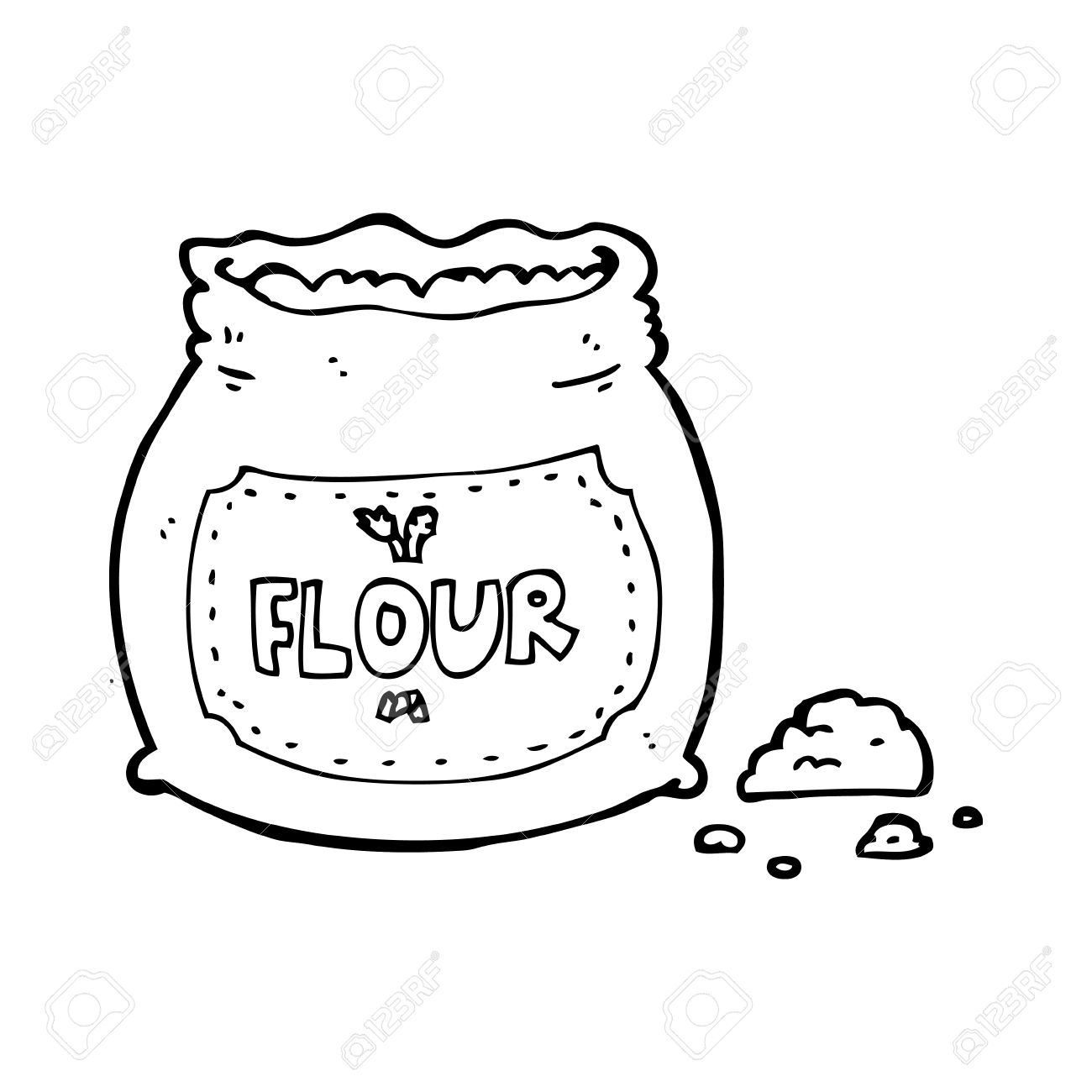 Clipart - cartoon bag of flou