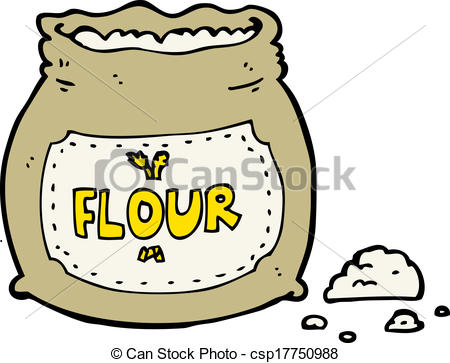 flour clipart. Vector Cartoon Bag Of Flour Stock Illustration Royalty Free
