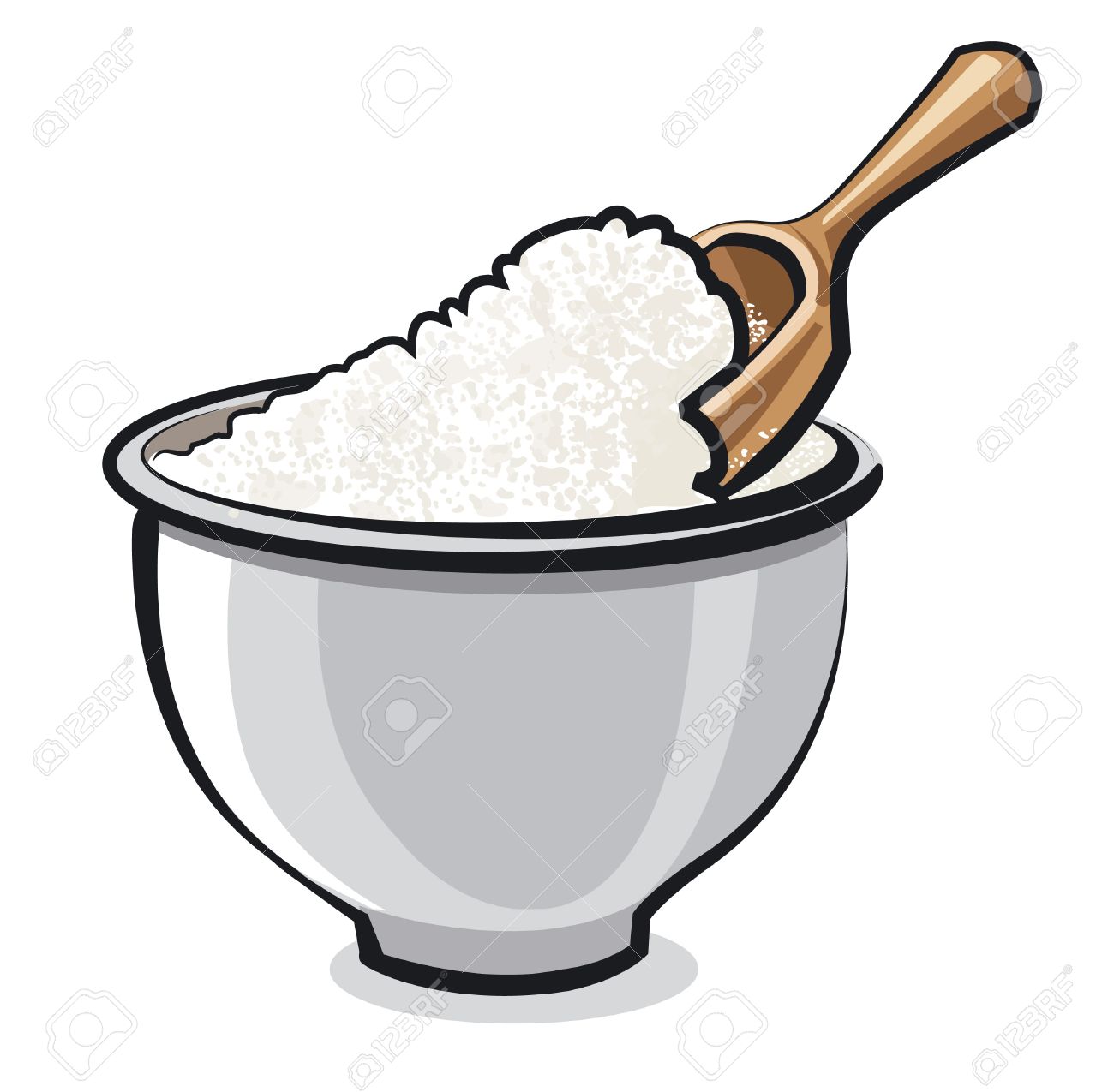 flour: Flour in a bowl