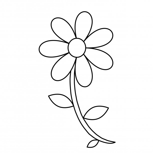 flower clip art outline - Flower Outline Clip Art