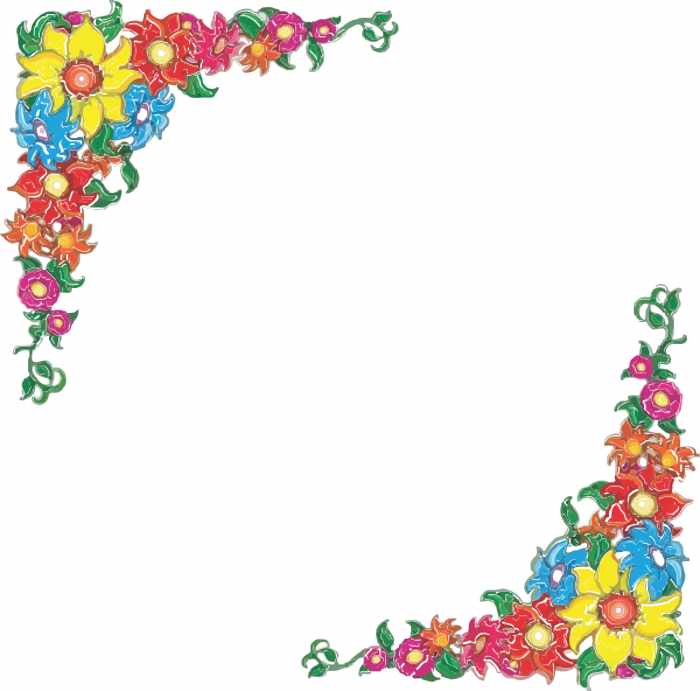 Flower Border Clip Art Backgr - Clipart Flower Border