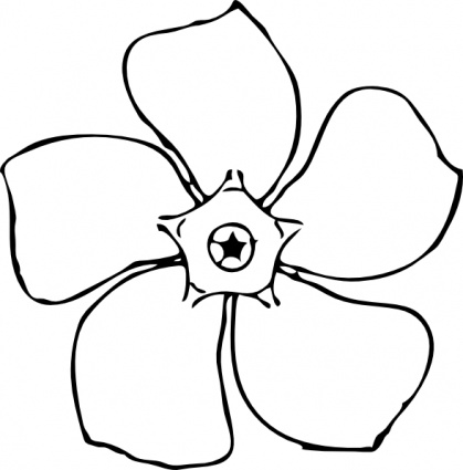 Flower clip art free black and white - ClipartFox