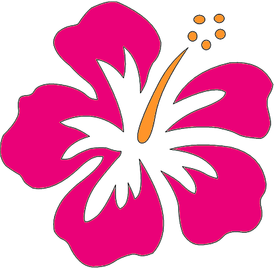 Hibiscus Flower Clipart .