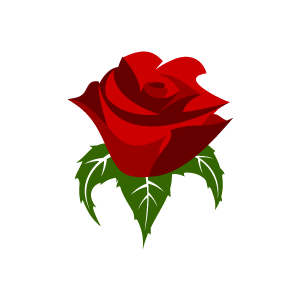Flower Clipart - Red Rose . - Red Rose Clip Art