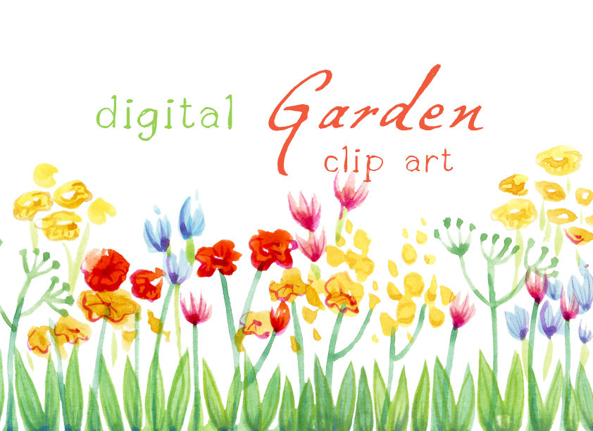 Flower Garden Clip And Alfa . - Flower Garden Clipart