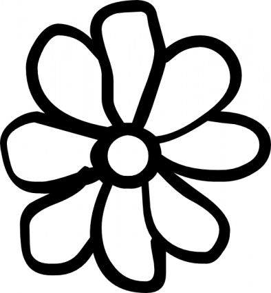 Flower outline clipart - .