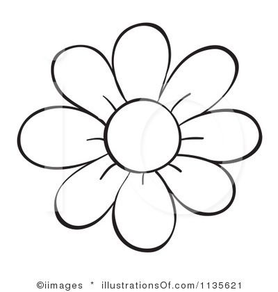 Hawaiian Flower Clip Art Blac