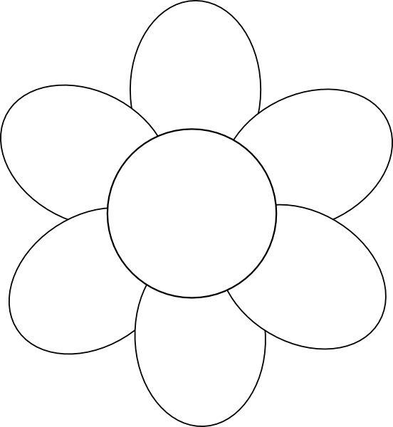 flower clip art outline