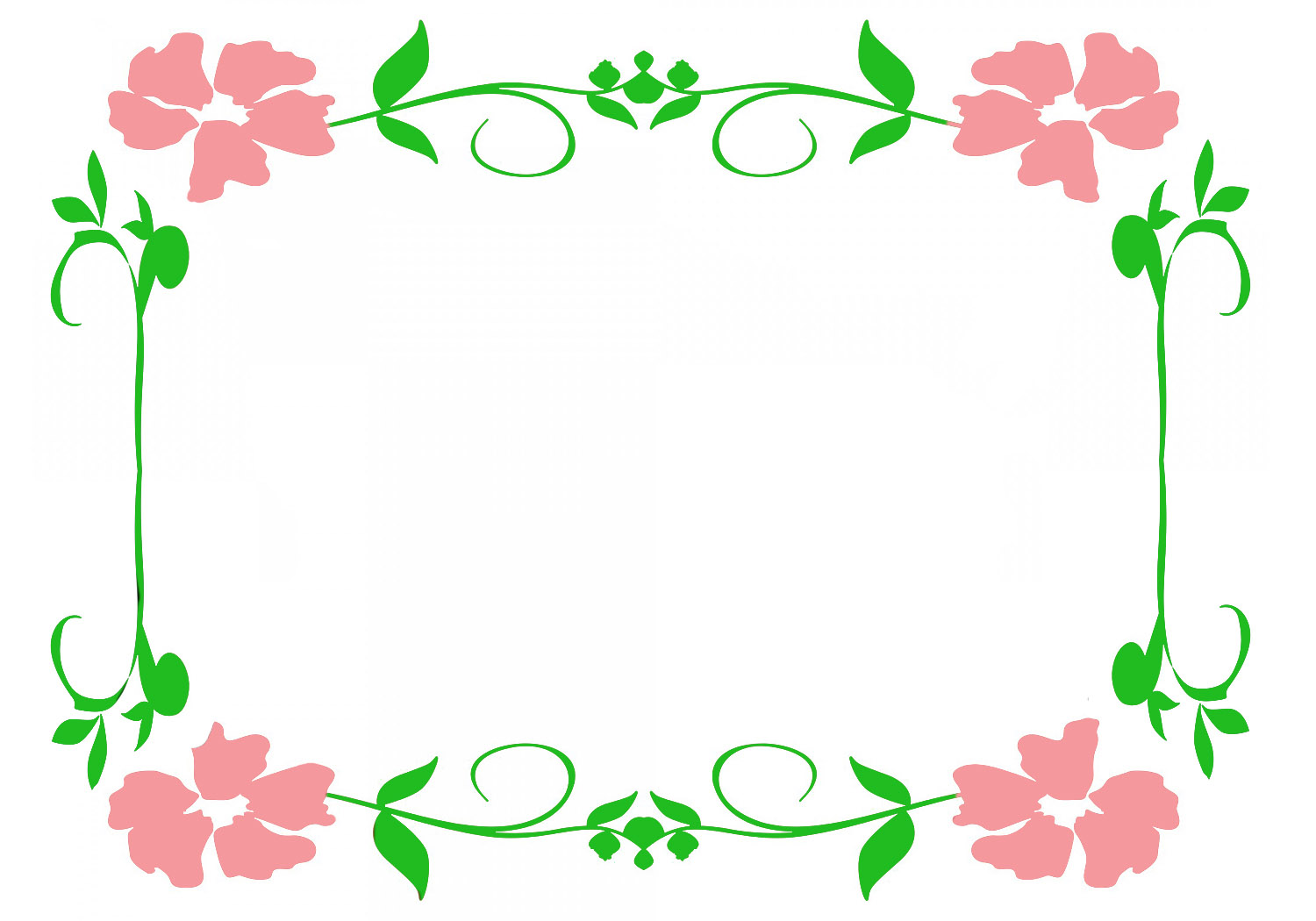 Flower border clip art free v