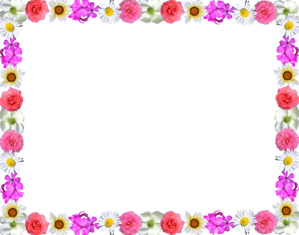 Rose Flower Border Clipart