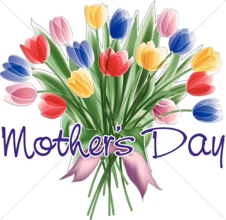 Mothers Day Bouquet - Flowers Borders Clipart