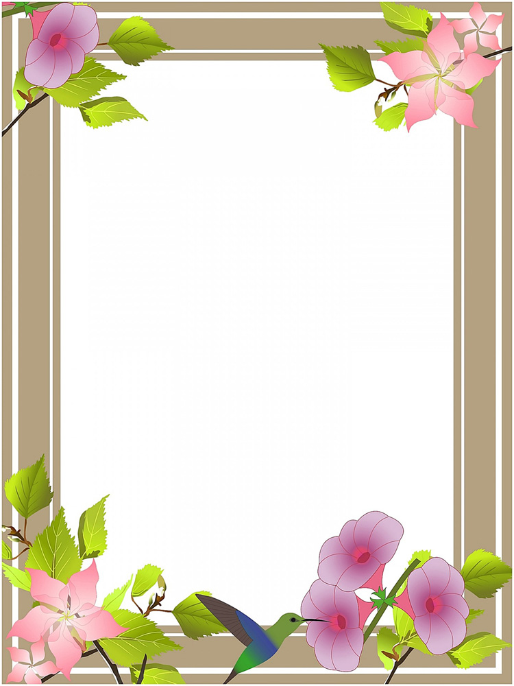 oval flower frame · clip art borders with flowers