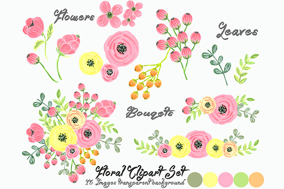 flowers clip art floral . - Free Floral Clipart