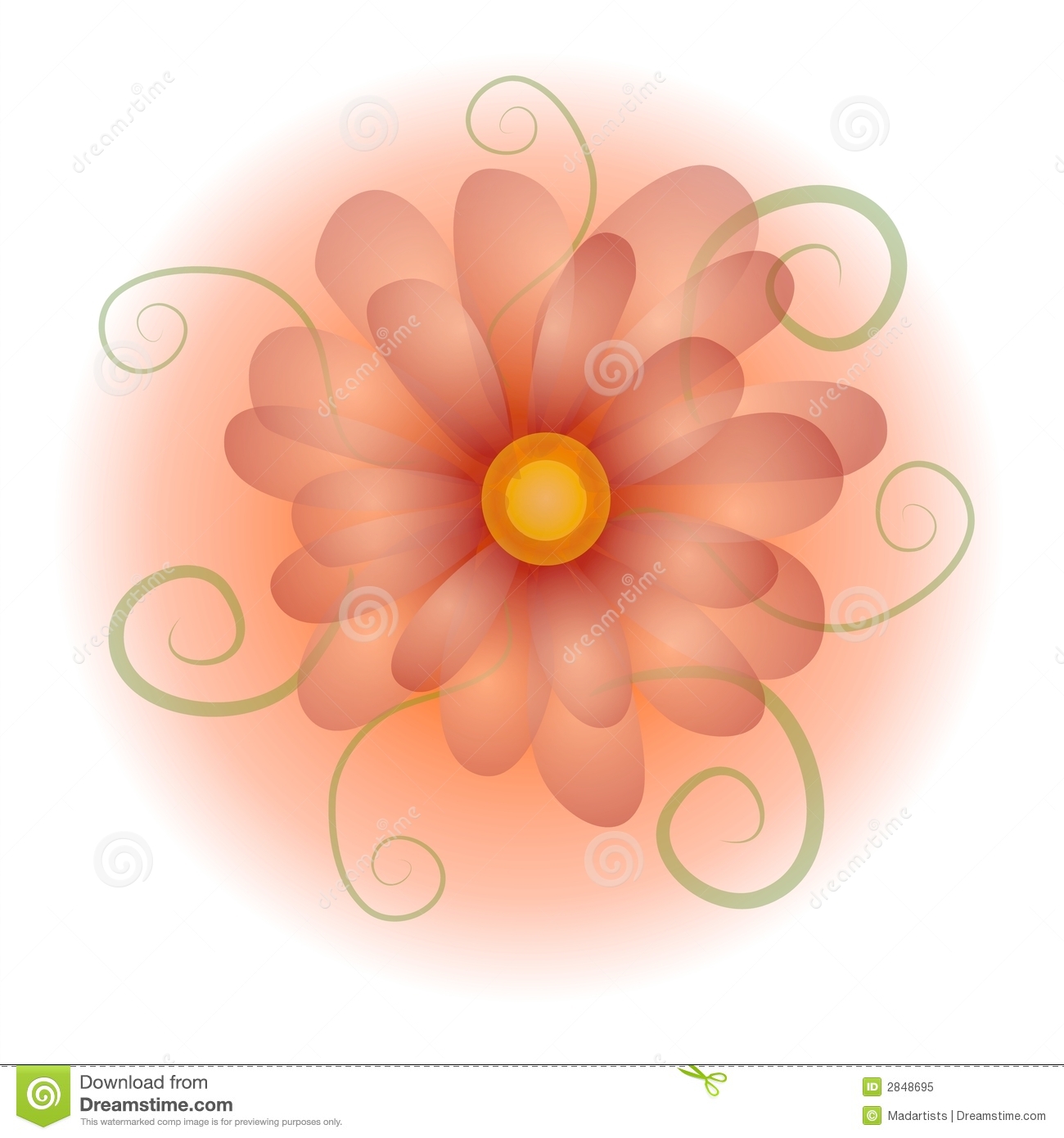 Pastel Opaque Flower Clip Art