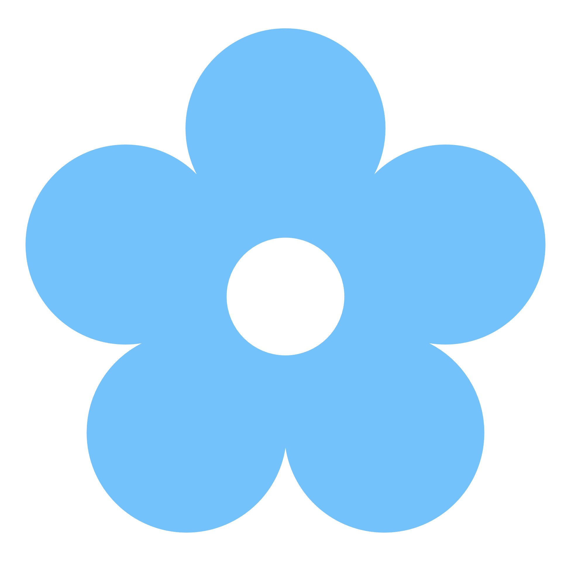 Sky Blue Flower Clip Art