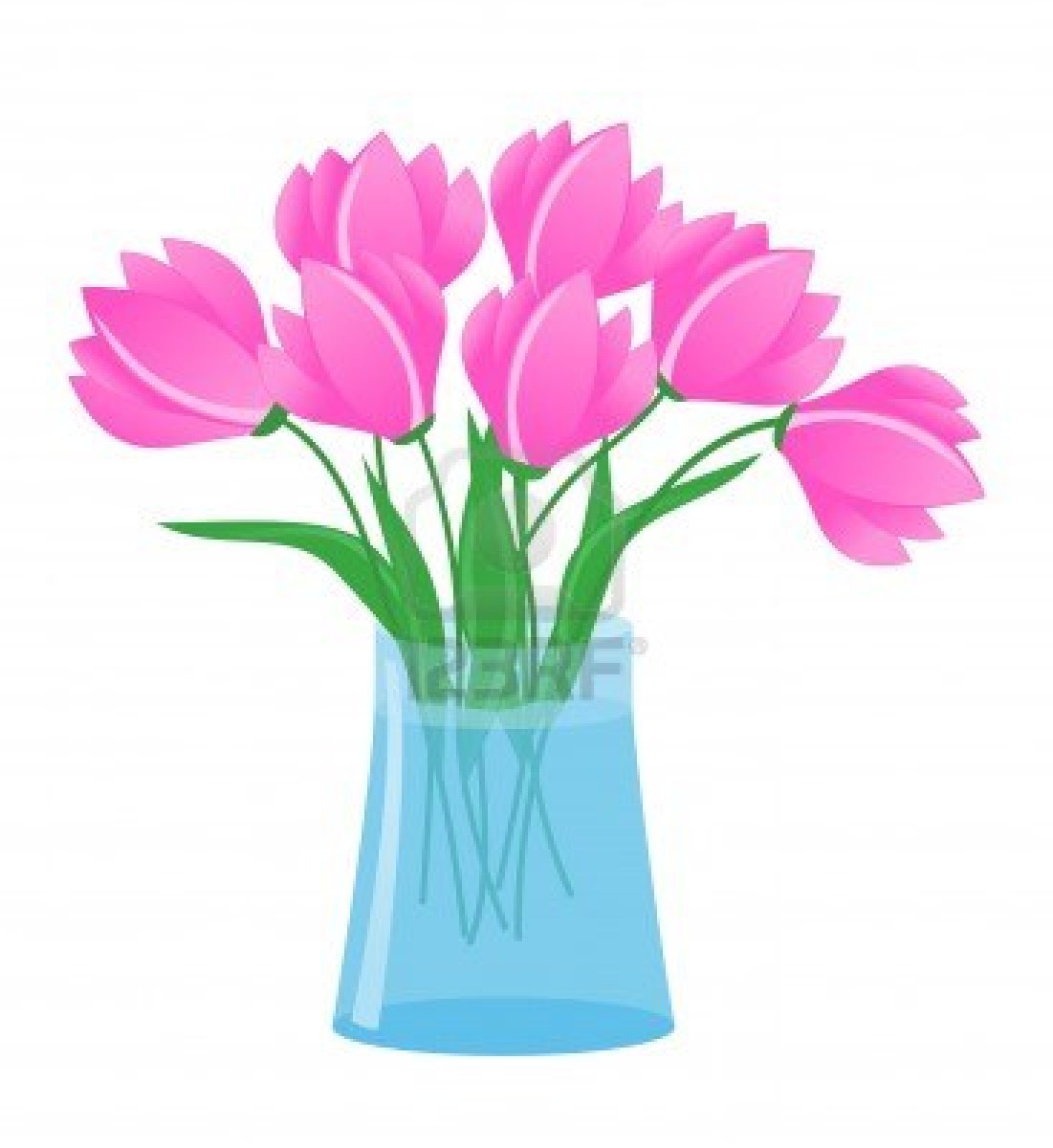 Flowers In A Vase Clipart Flowers In Vase Stock Vector