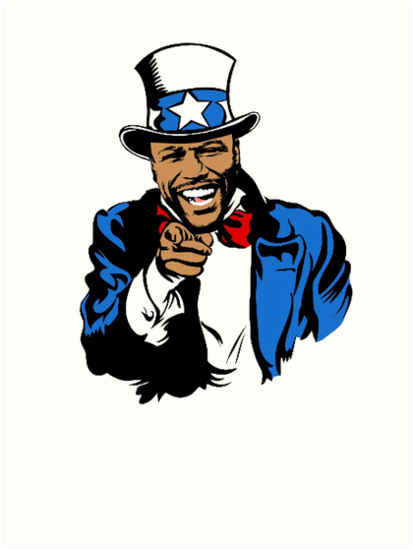 Floyd Mayweather Uncle Sam Cartoon (Light) by turntupgear