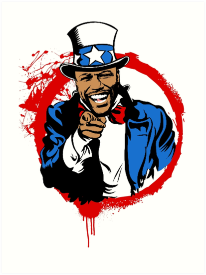 Floyd Mayweather Uncle Sam Cartoon (Red Circle) by turntupgear