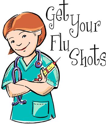 Get Flu Shot written on a yel