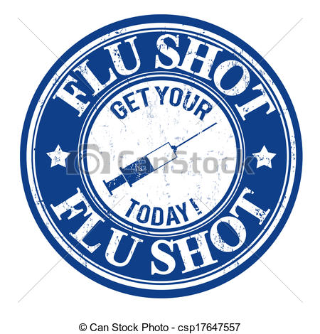 ... Flu shot stamp - Flu shot, get your today grunge rubber.