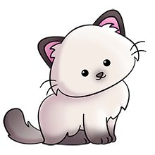 Fluffy color point. KITTY CAT - Kitty Cat Clip Art