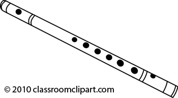 Flute Line Art Clipart