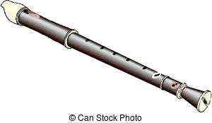 Simple wooden flute - csp4613