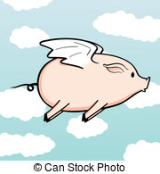. ClipartLook.com When Pigs Fly - This is a vector illustration of a flying.