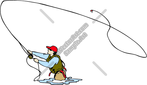 fly fishing clipart