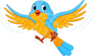 cute flying bird cartoon u002