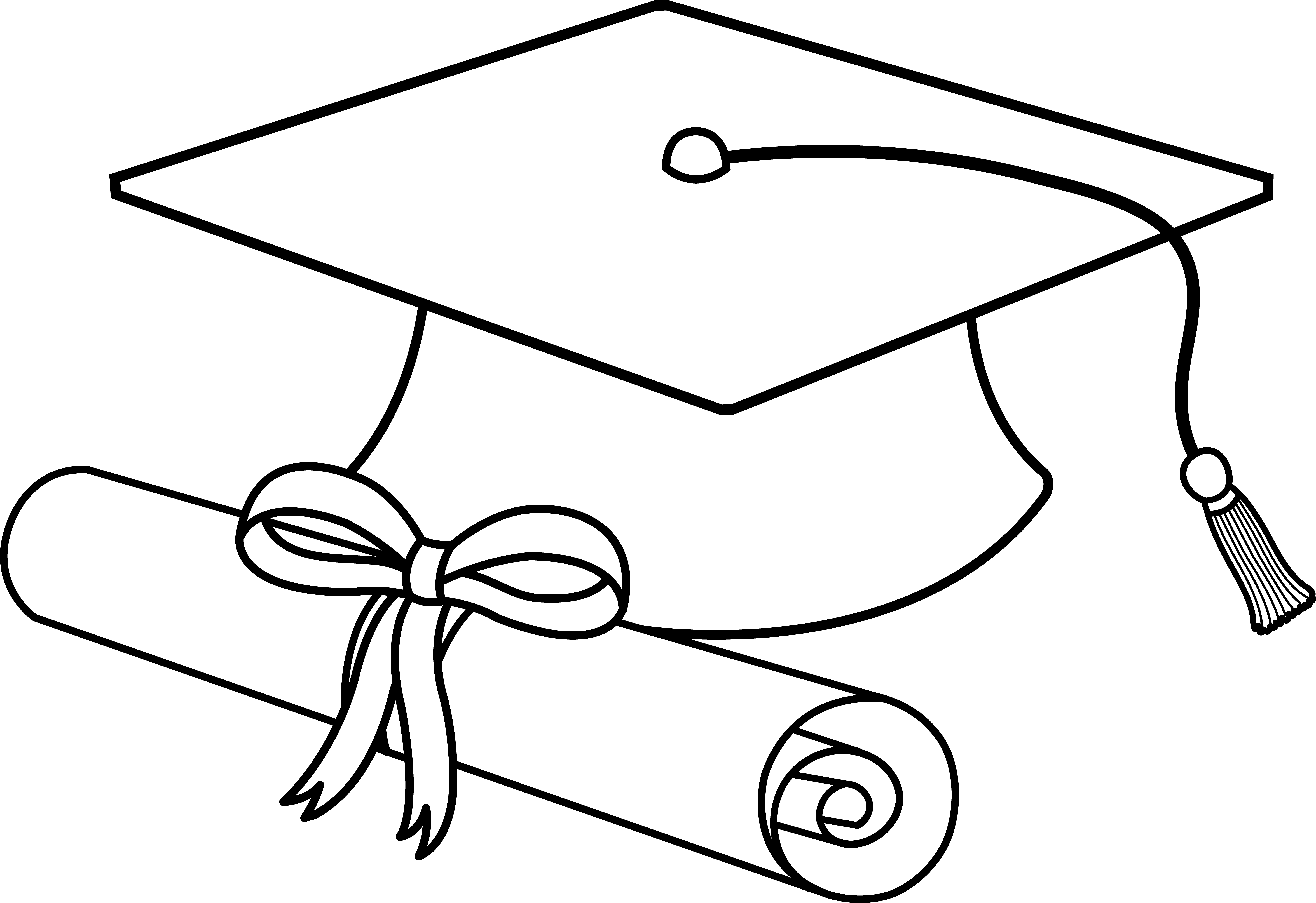 Flying Graduation Caps Clip Art | Graduation Cap Line Art - Free Clip Art | Stuff to Buy | Pinterest | Clip art, Graduation and Clip art free