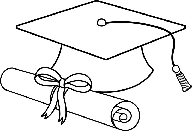Flying Graduation Caps Clip - Cap And Diploma Clipart