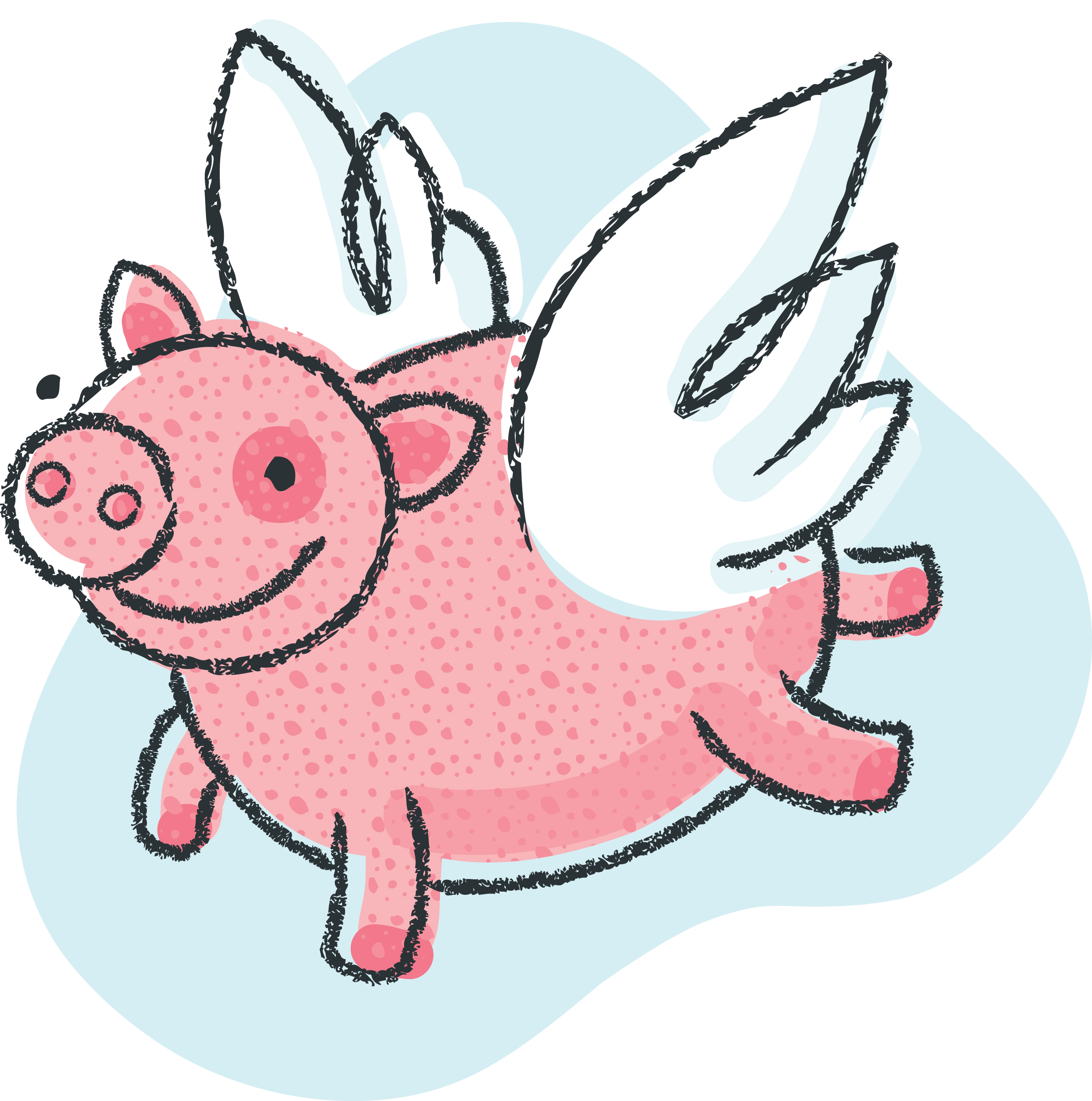 Flying pig clip art clipart
