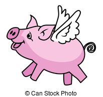 Flying Pig EPS ... - Flying Pig Clipart