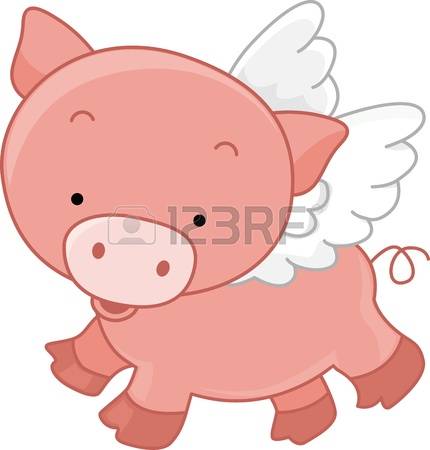 flying pig: Illustration of a Winged Pig