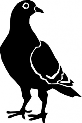 Flying Pigeon; Pigeon Silhoue - Pigeon Clip Art