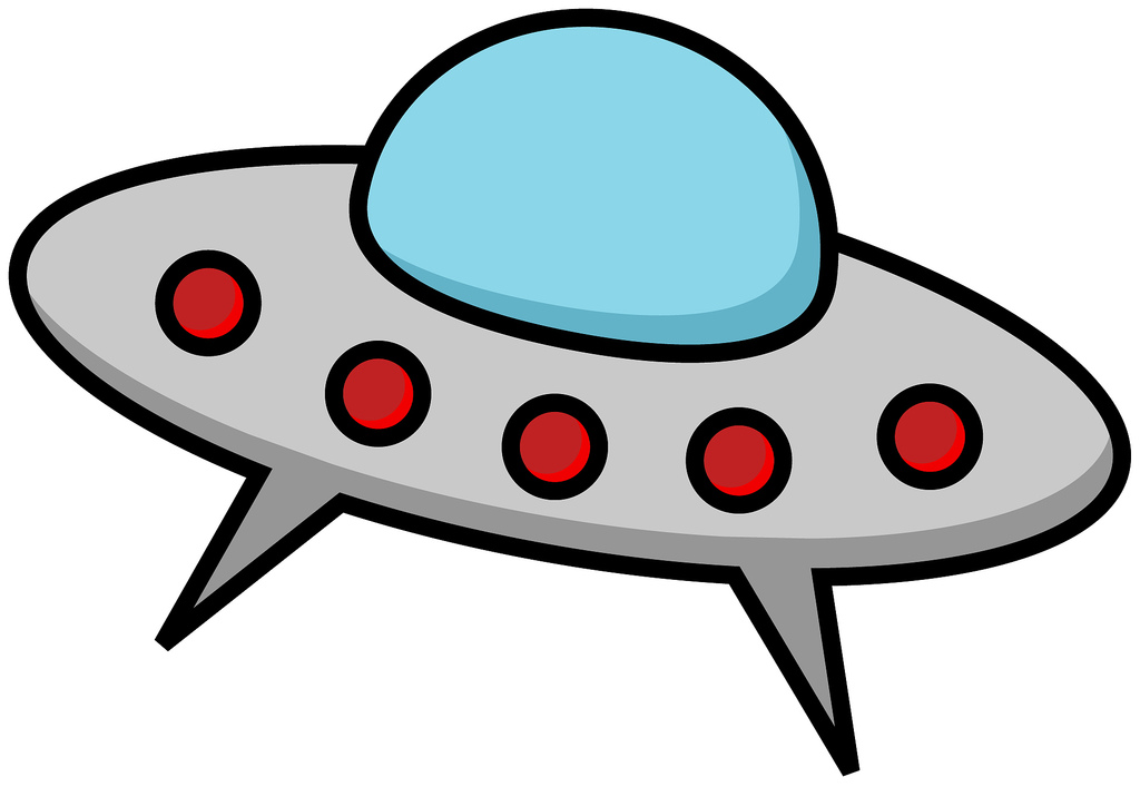 Flying Saucer Clip Art - Alien Spaceship Clipart