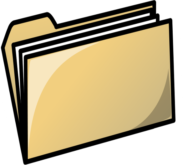 Folder Clipart yellow journal