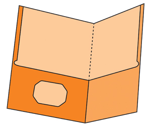Folder Clipart orange pocket - Folder Clipart