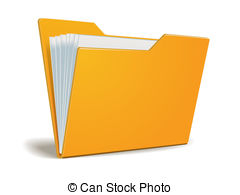 Folder Clipart orange pocket