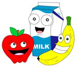 Healthy Food Border Clipart .