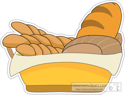 Food Assorted Breads And Rolls In A Basket Classroom Clipart