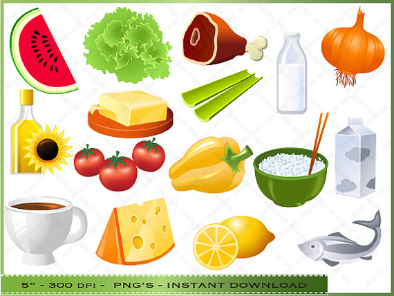 Food Clipart Clip Art Of Health Healthy Foods Commercial Use