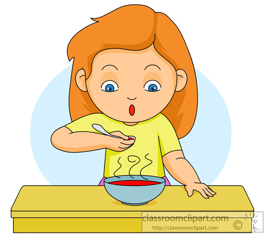 Food Eating Hot Soup Classroom Clipart