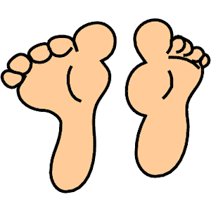 Foot clip art black and white - Foot Clipart