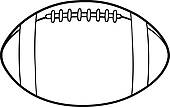Football outline outline of a