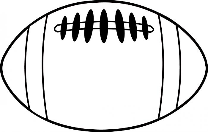 Football clipart black and white