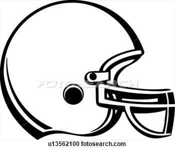 Football helmet outline clipa