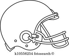 American Football Helmet Line Drawing